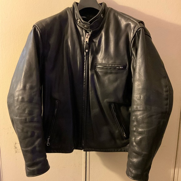 Schott Cafe Leather Jacket - Picture 1 of 15